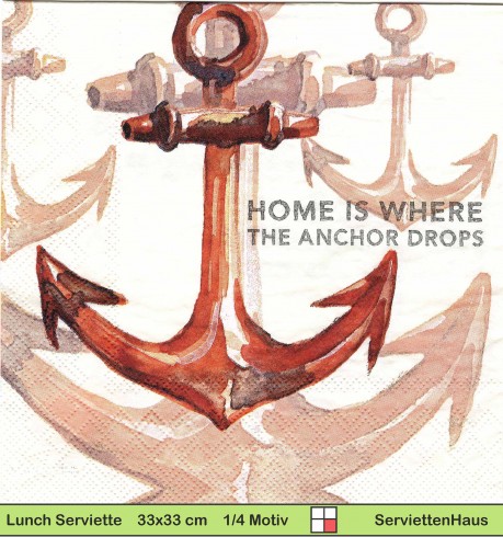 Rostiger Anker Home is where the anchor drops - 1 Lunch Serviette